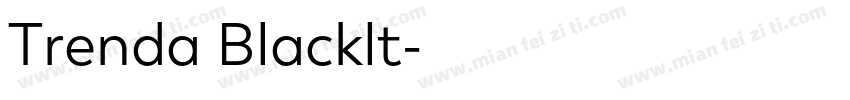 Trenda Blacklt字体转换
